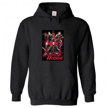 Legends Of Horror Classic Unisex Kids and Adults Pullover Hoodie For Horror Movie Fans